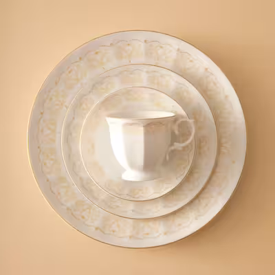 سرویس غذاخوری 103 پارچه چینی زرین ایران مدل نئوکلاسیک هیلدا درجه عالی