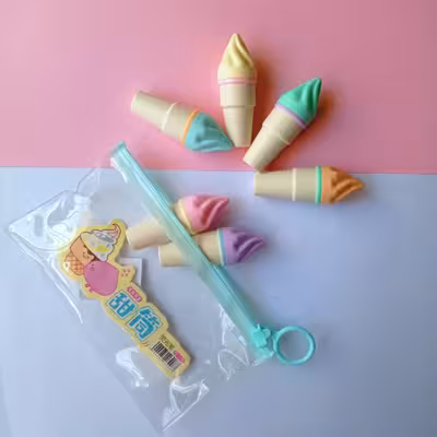 ماژیک طرح بستنی قیفی مجموعه 6 عددی