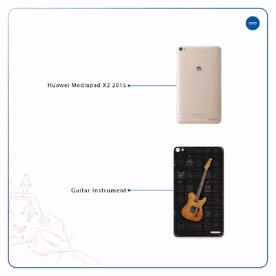 برچسب پوششی ماهوت مدل Guitar-Instrument مناسب برای تبلت هوآوی Mediapad X2 2015