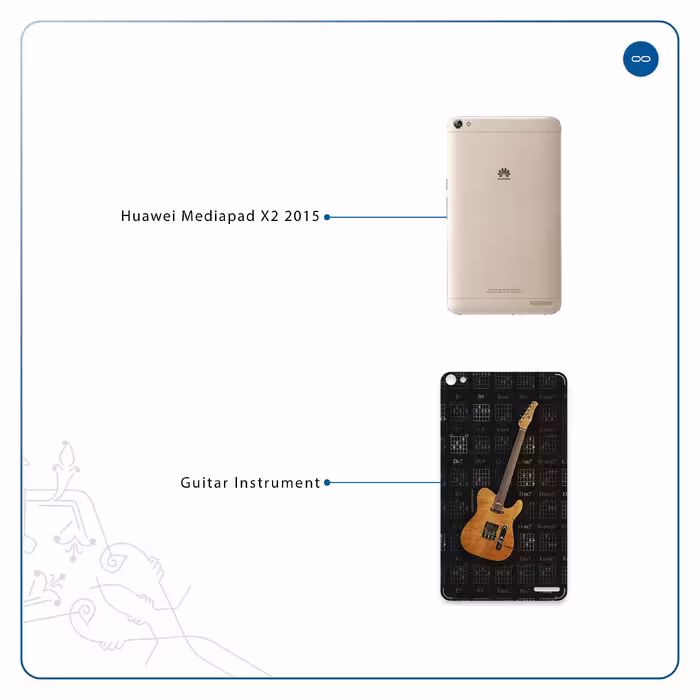 برچسب پوششی ماهوت مدل Guitar-Instrument مناسب برای تبلت هوآوی Mediapad X2 2015