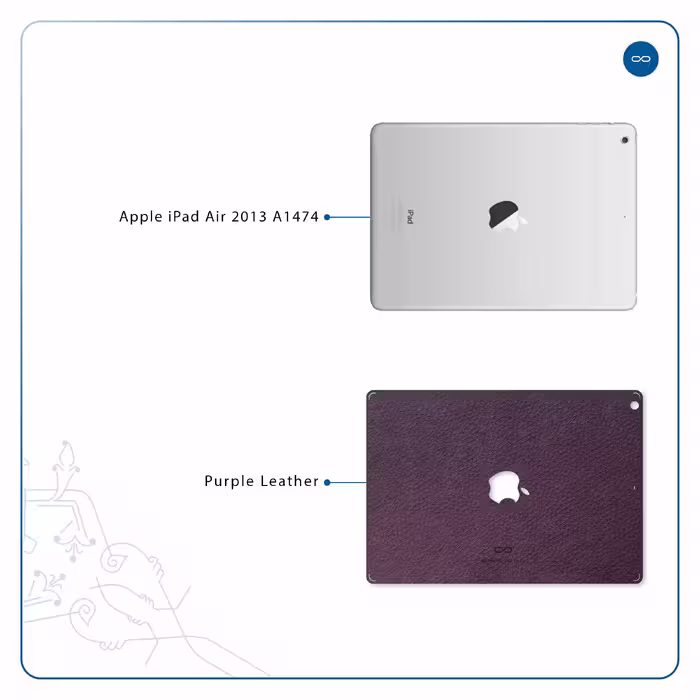 برچسب پوششی ماهوت مدل Purple-Leather مناسب برای تبلت اپل iPad Air 2013 A1474