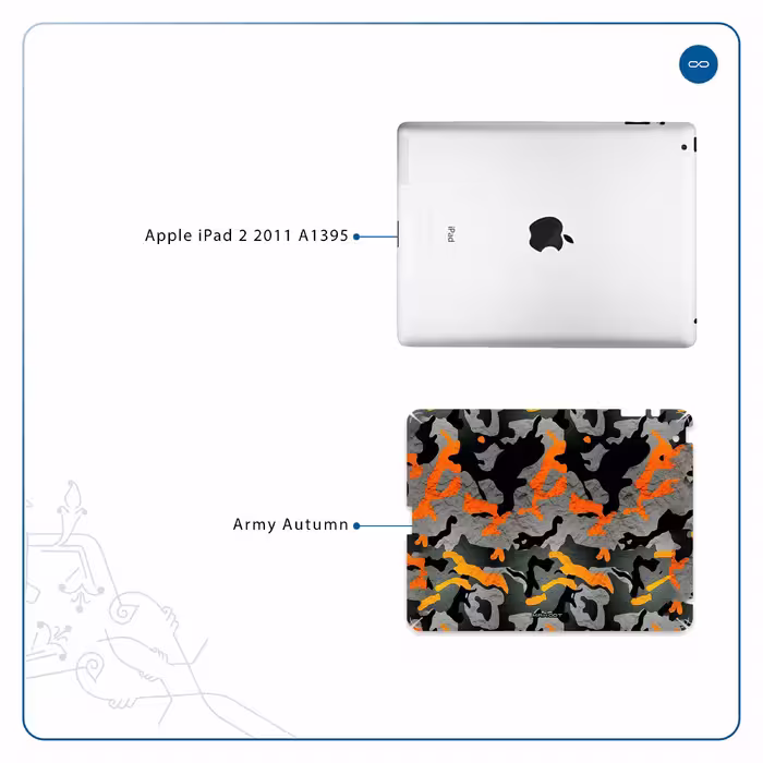 برچسب پوششی ماهوت مدل Autumn-Army مناسب برای تبلت اپل iPad 2 2011 A1395