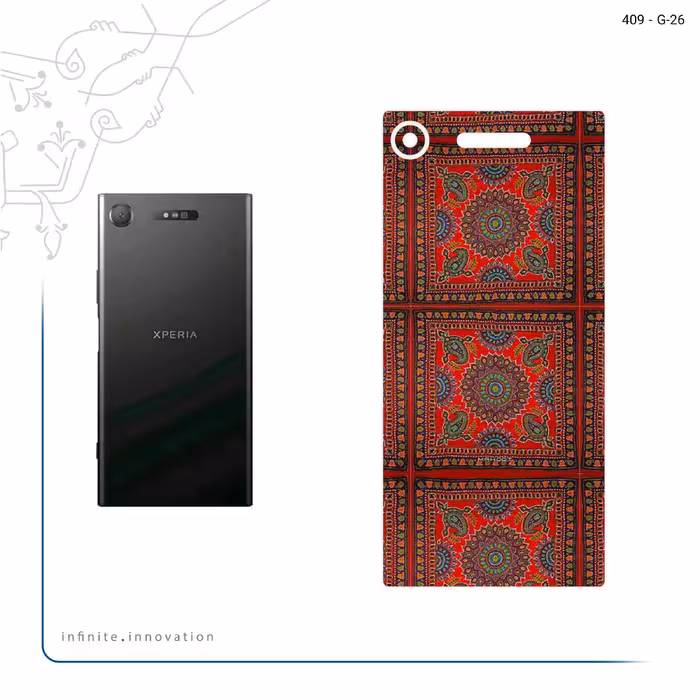 برچسب پوششی ماهوت مدل Embroidered Rug مناسب برای گوشی موبایل سونی Xperia XZ1