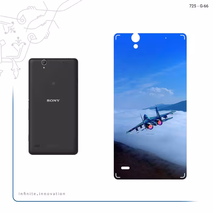 برچسب پوششی ماهوت مدل Fighter plane Su27 مناسب برای گوشی موبایل سونی Xperia C4