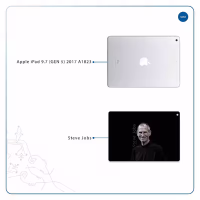 برچسب پوششی ماهوت مدل Steve Jobs مناسب برای تبلت اپل iPad 9.7 (GEN 5) 2017 A1823