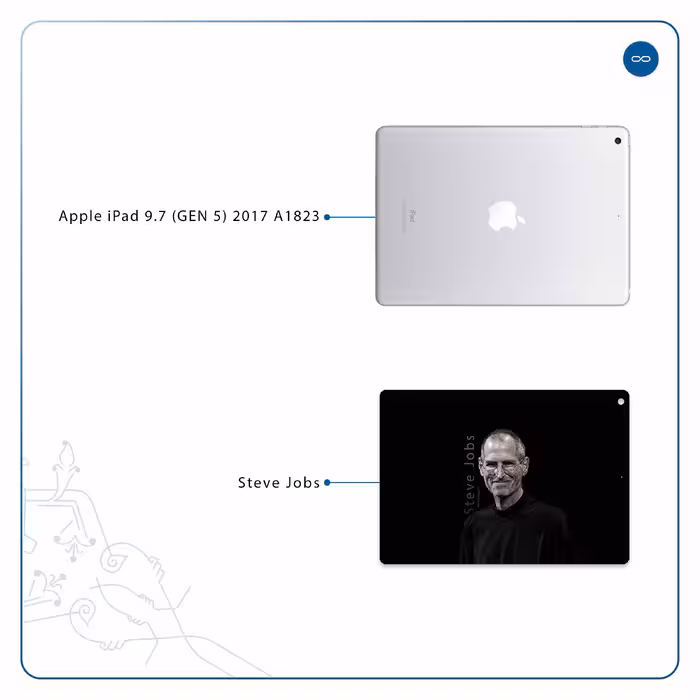 برچسب پوششی ماهوت مدل Steve Jobs مناسب برای تبلت اپل iPad 9.7 (GEN 5) 2017 A1823