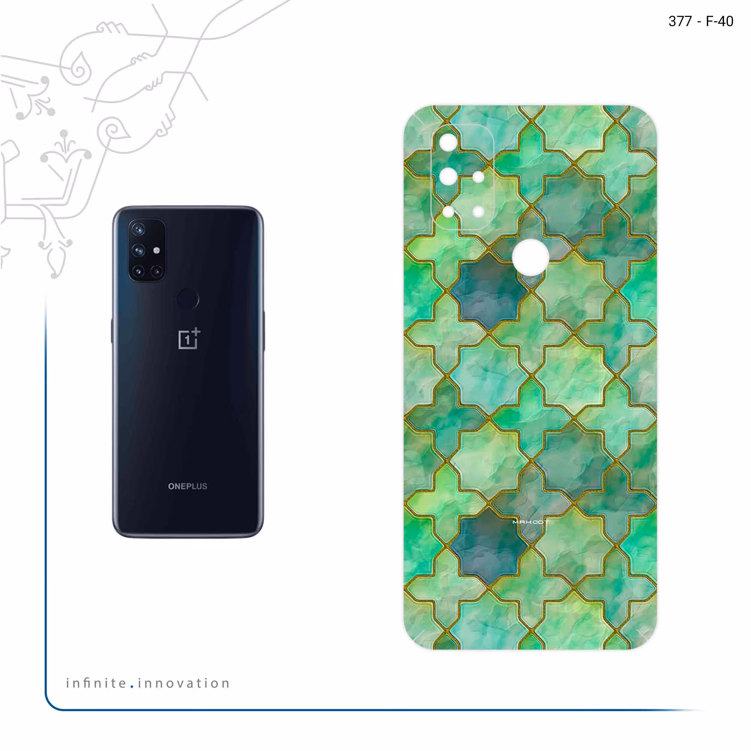 برچسب پوششی ماهوت مدل Iran Tile 8 مناسب برای گوشی موبایل وان پلاس Nord N10 5G