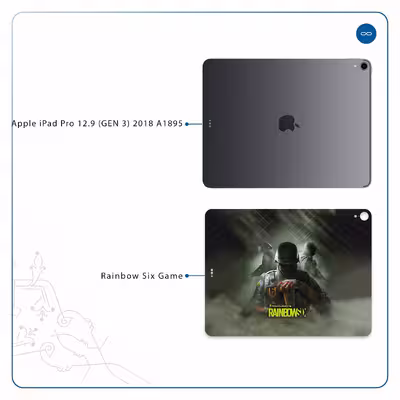 برچسب پوششی ماهوت مدل Rainbow-Six-Game مناسب برای تبلت اپل iPad Pro 12.9 (GEN 3) 2018 A1895