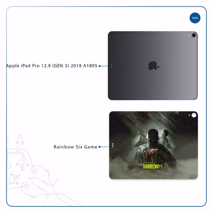 برچسب پوششی ماهوت مدل Rainbow-Six-Game مناسب برای تبلت اپل iPad Pro 12.9 (GEN 3) 2018 A1895