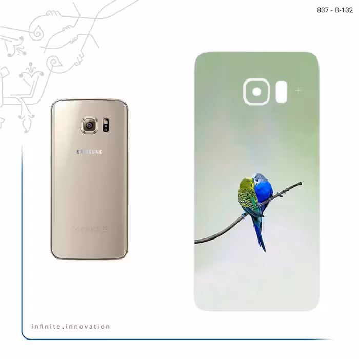 برچسب پوششی ماهوت مدل Lovebird مناسب برای گوشی موبایل سامسونگ Galaxy S6 Edge Plus