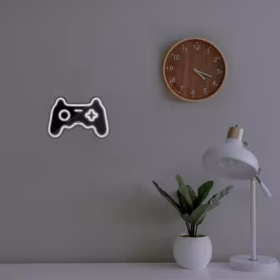 چراغ دیواری نئون دیزاین طرح Game-Controller-BL_WHT
