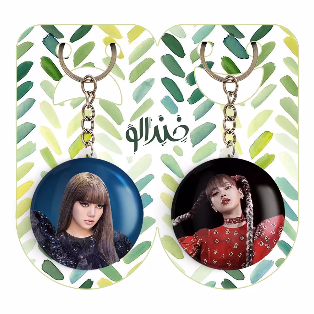 جاکلیدی خندالو مدل لیسا بلک پینک کد 1431314315 مجموعه 2 عددی