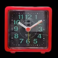 ساعت رومیزی کوچک آلارم دار قرمز رنگ ORIENTEX درجه 1
