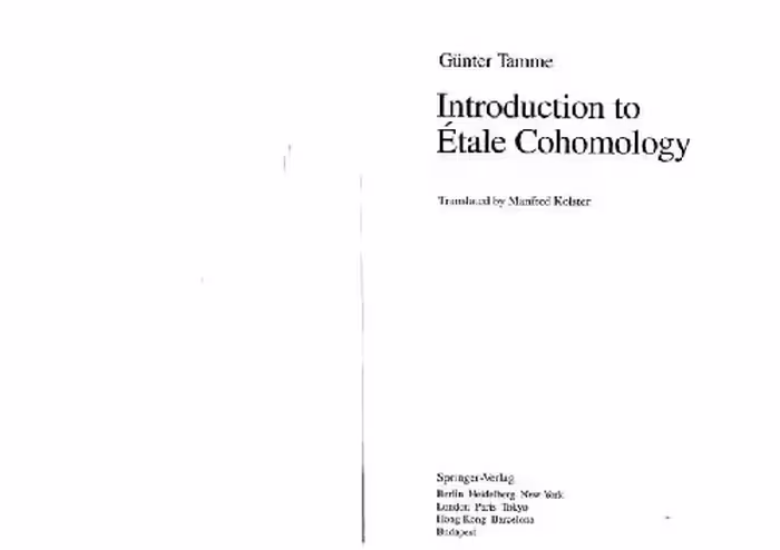 خرید و دانلود نسخه کامل کتاب Introduction to Etale Cohomology