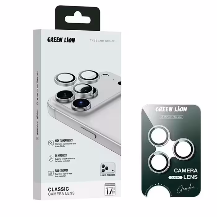 محافظ لنز دوربین گرین iPhone 17 Pro Max برند Green Lion Trio Camera Lens