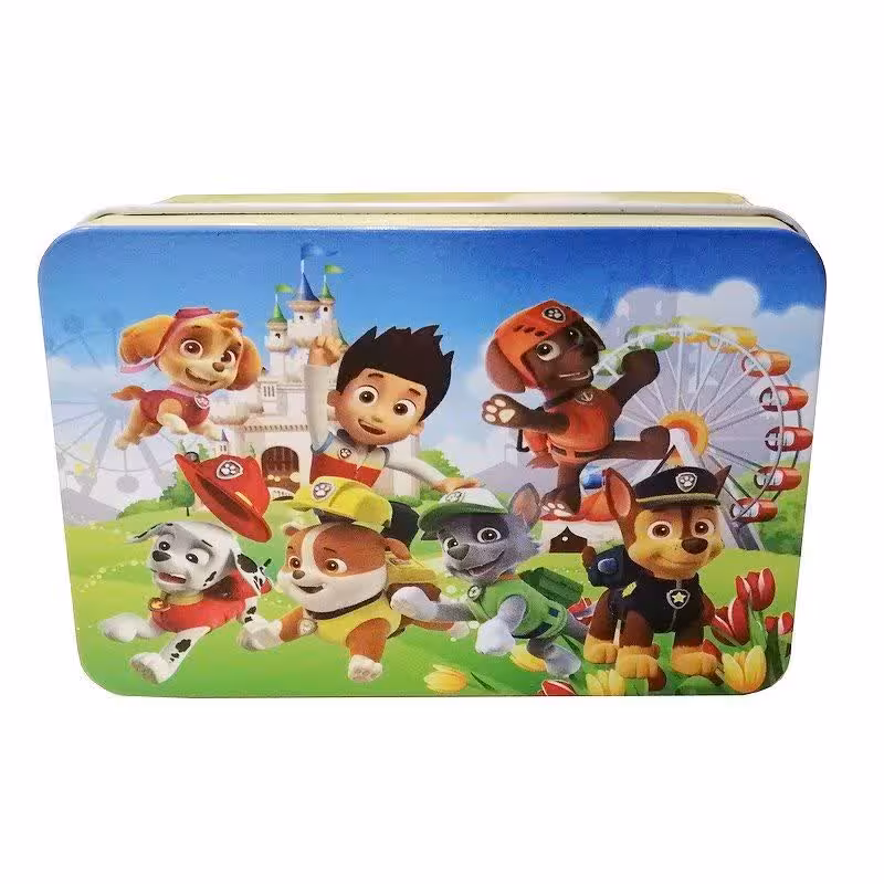 پازل چوبی جعبه فلزی 60 قطعه طرح سگ های نگهبان