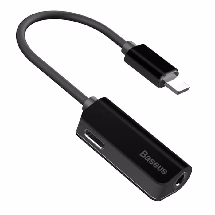 مبدل لایتنینگ به جک 3.5 میلی متری بیسوس مدل L32 CALL32-01