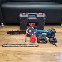 اره زنجیری شارژی 30 سانت براشلس باس مدل 118 ولت مدل 30o