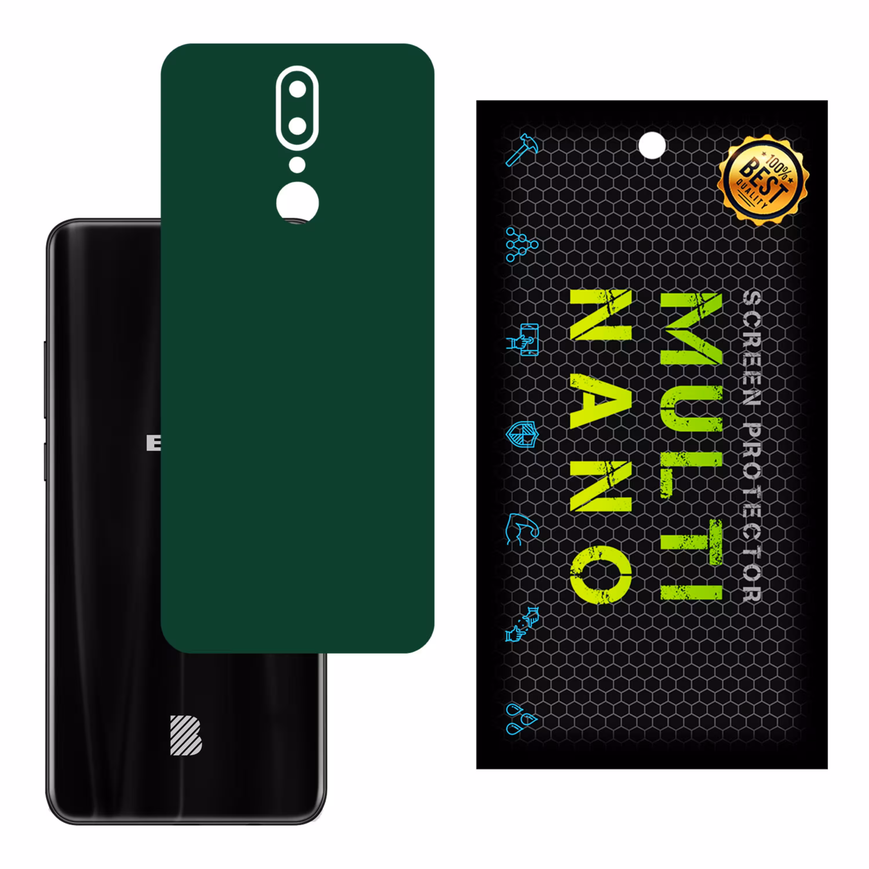 برچسب پوششی MultiNano مدل X-F1M-Green برای پشت موبایل G9