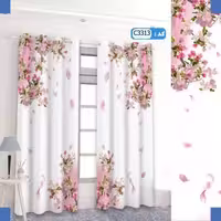 پرده تصویری طرح گل اناری برند پرنا