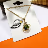 گردنبند برند Xuping مدل JingJing از جنس مس و روکش طلا بسیار زیبا با کریستال سوارسکی Swarovski تراش خورده اصلی کد 9