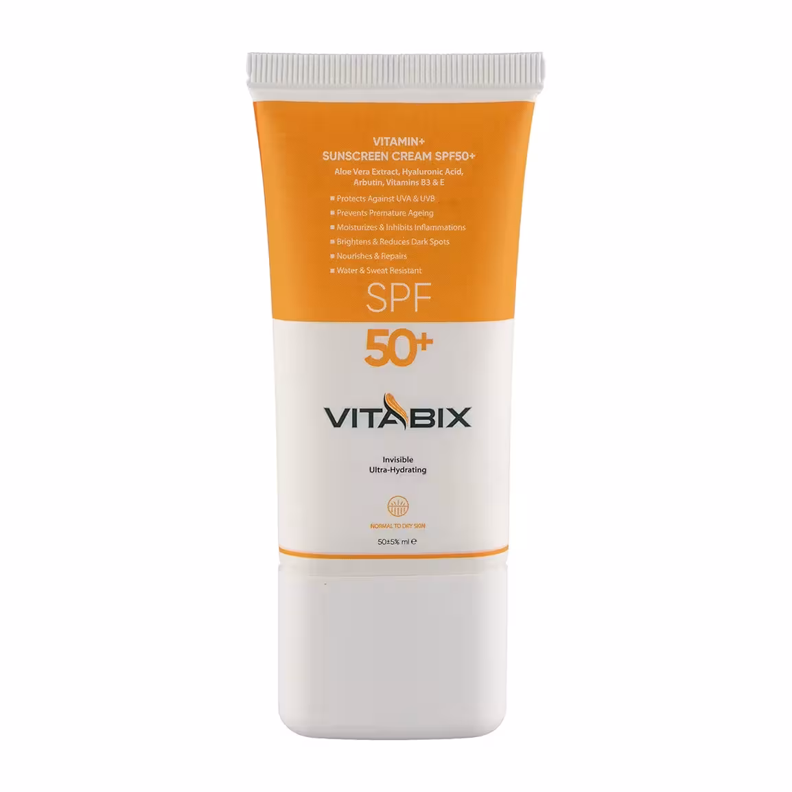 کرم ضد آفتاب SPF50 بی رنگ پوست خشک ویتابیکس
