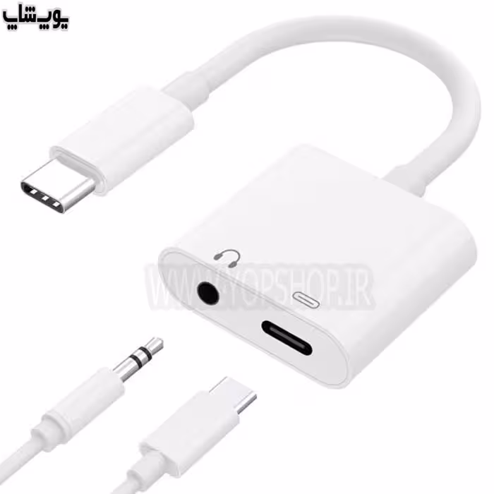 مبدل Type-C به جک 35 میلیمتری و Type-C فست شارژ مدل JH-031
