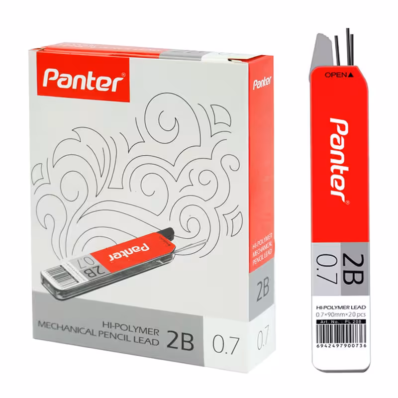 نوک مداد نوکی Panter PL208 0.7mm 2B بسته 12 عددی