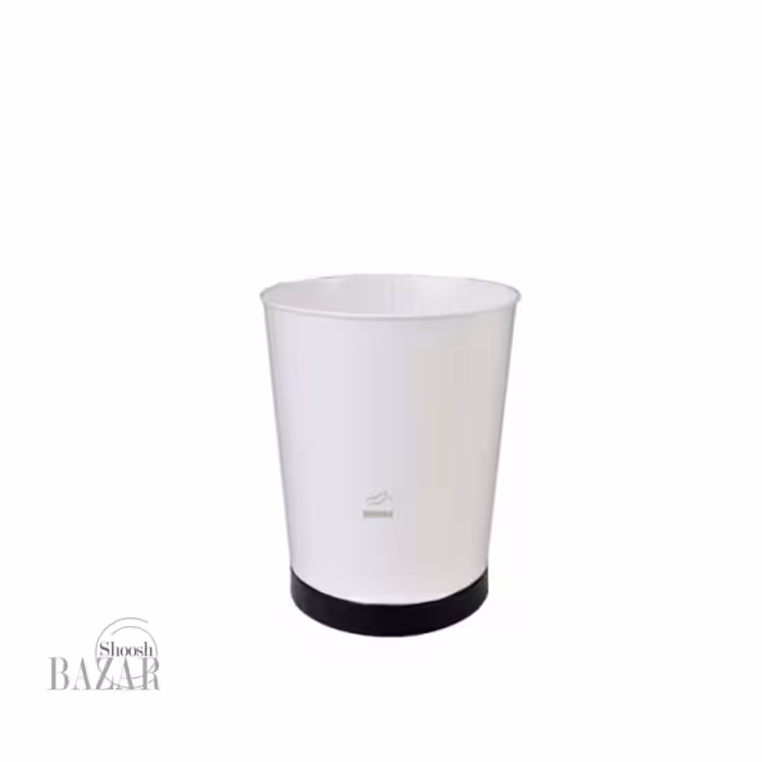 سطل زباله مخروطی سفید مشکی بهازکالا 16173062