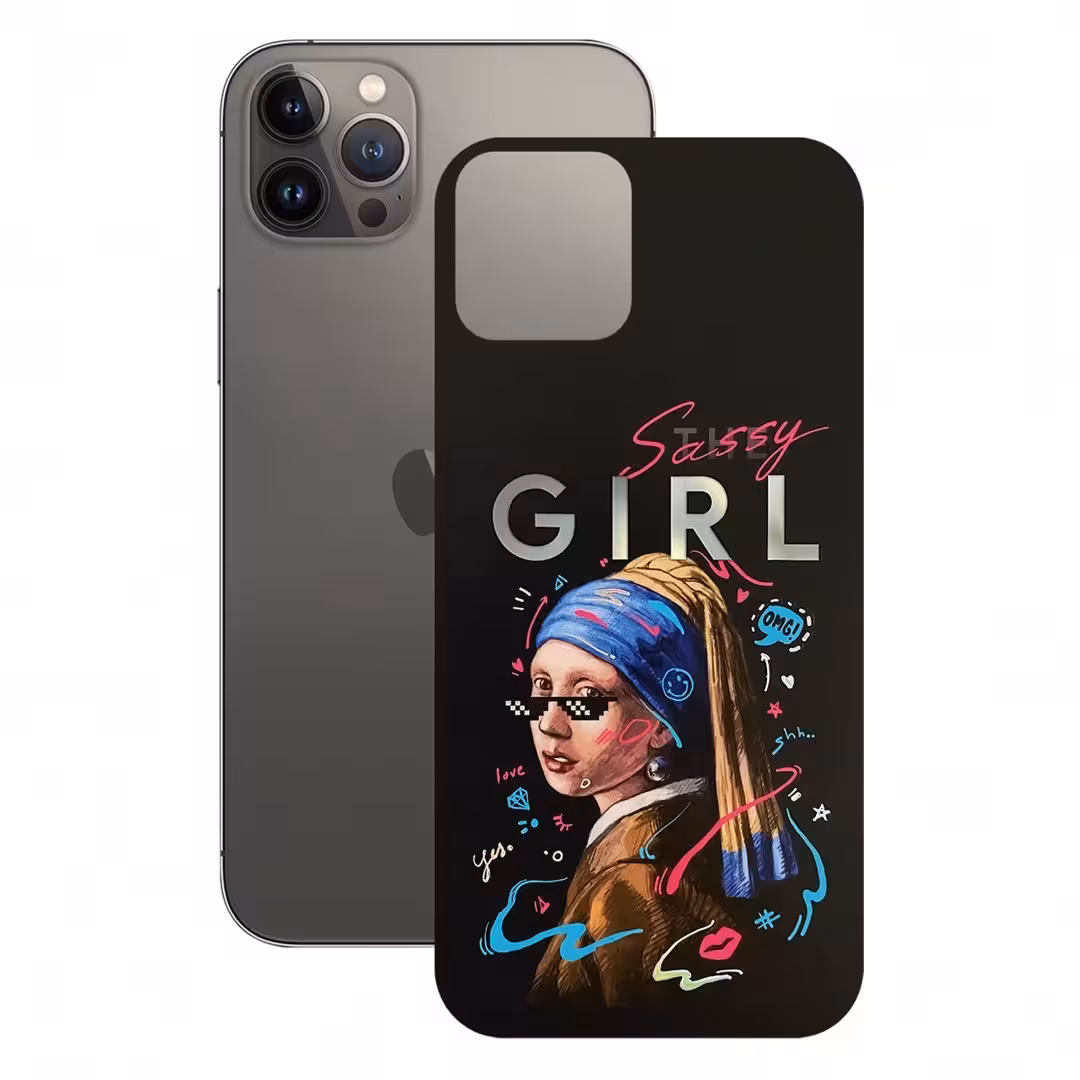برچسب پوششی راک اسپیس طرح Girl مناسب برای گوشی موبایل آیفون مدل iPhone 12 Pro

