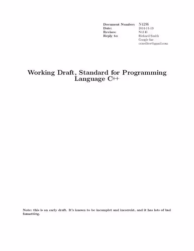 خرید و دانلود نسخه کامل کتاب Working Draft: Standard for Programming Language C