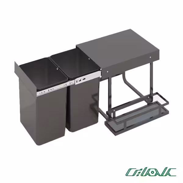 سطل زباله دو مخزن جاشوینده دار آوات مدل 103