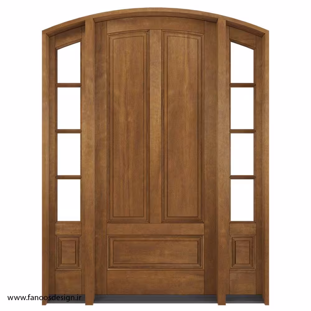 درب ورودی لابی چوبی کلاسیک کد 3026