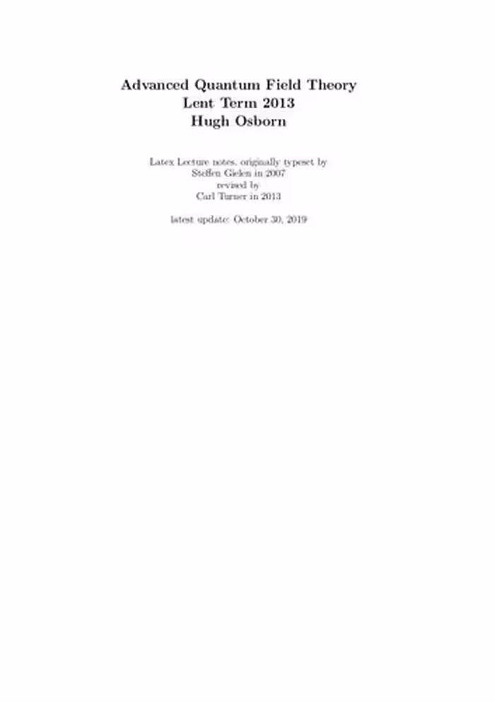 خرید و دانلود نسخه کامل کتاب Advanced Quantum Field Theory