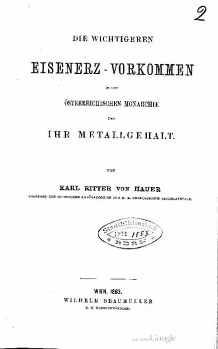 خرید و دانلود نسخه کامل کتاب Die wichtigeren Eisenerz-Vorkommen in der österreichischen Monarchie und ihr Metallgehalt