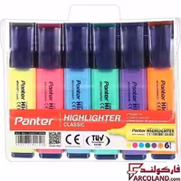 ماژیک علامتگذار 6 رنگ پنتر مدل CH511-WP6 کد 1808
