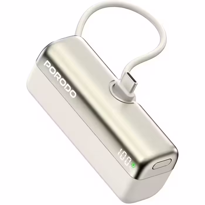 پاوربانک جیبی پرودو مدل Porodo Pocket Volt با ظرفیت 5000 میلی‌آمپر ساعتPDPBFCH089