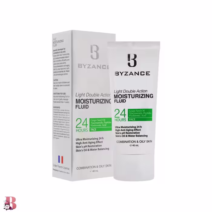 کرم مرطوب کننده بیزانس مدل پوست چرب حجم 40 میلی لیتر | Byzance Moisturizing Fluid For Combination And Oily Skin 40 Ml