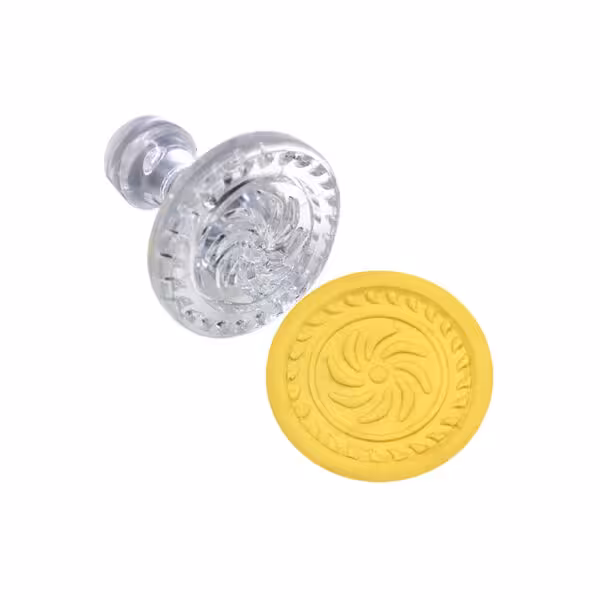 مهر شیرینی طرح نیلوفری متوسط