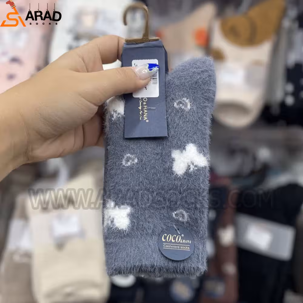 جوراب زمستانه موهر طوسی