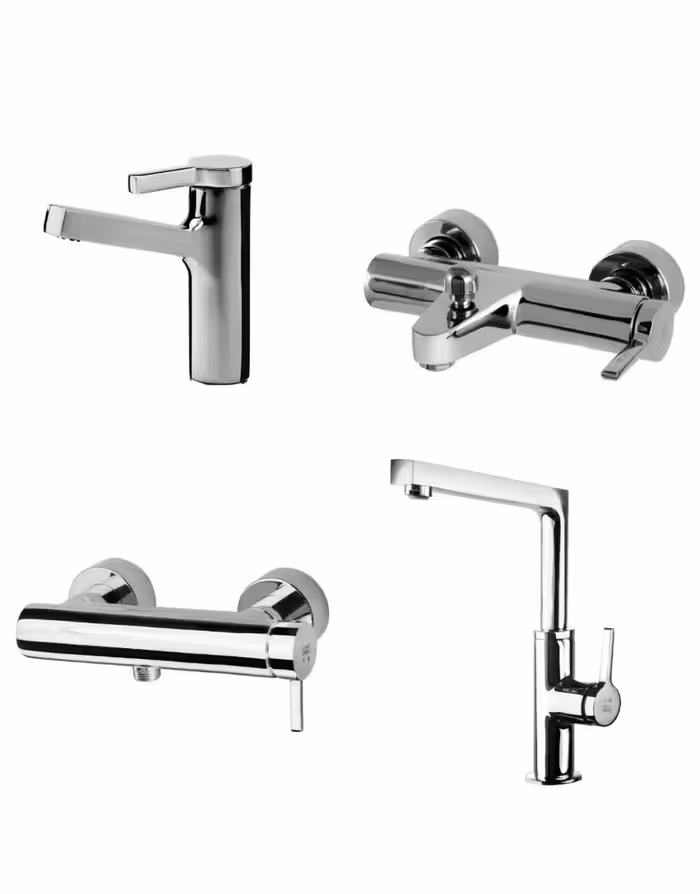 ست چهار تکه شیرآلات کی دبلیو سی مدل آوا