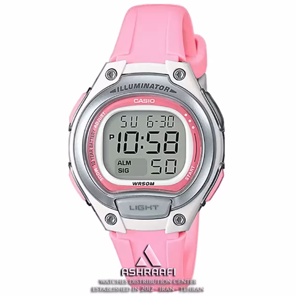 ساعت کاسیو صورتی Casio LW-203-4A