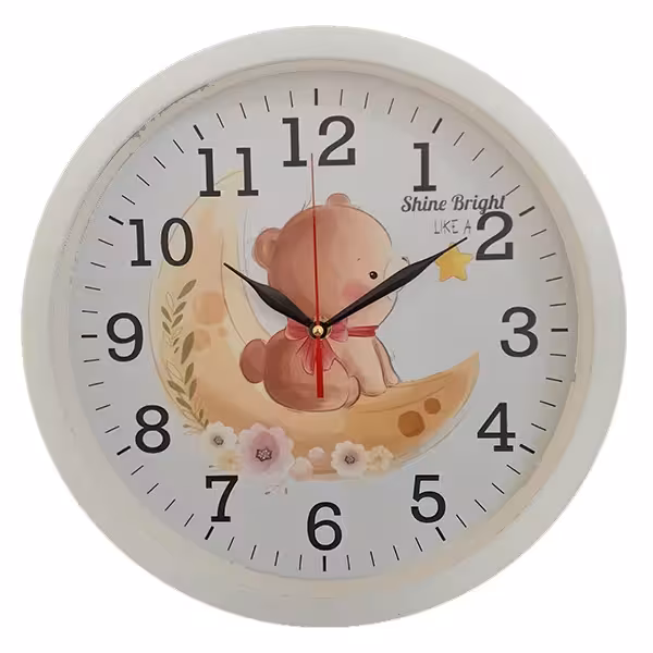 ساعت دیواری فانتزی کودک مدل خرس پولیشی