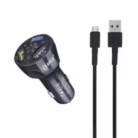 شارژر فندکی جی فوز مدل CR-66 به همراه کابل تبدیل MicroUSB | کالا مکس