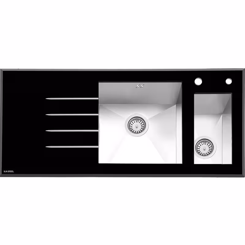 سینک شیشه ای ایلیا استیل مدل 8023