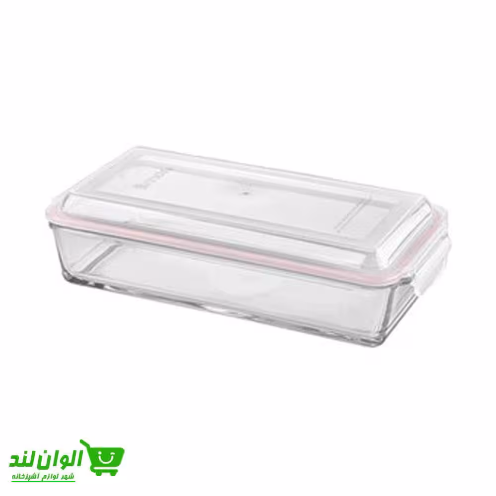 ظرف شیشه ای مستطیل درب دار لیمون 1/4 لیتر کد 37213