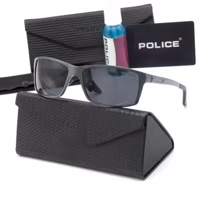 عینک آفتابی آلومنیومی مردانه پلیس UV400 دسته فنر POLICE