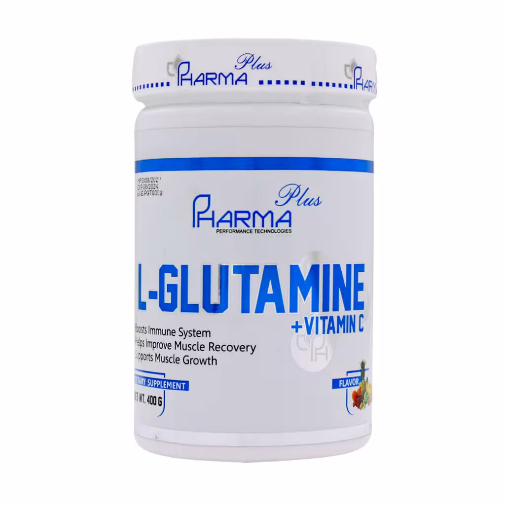 پودر ال گلوتامین و ویتامین C فارما پلاس 400 گرمPharma Plus L Glutamine And Vitamin C Powder 400 g