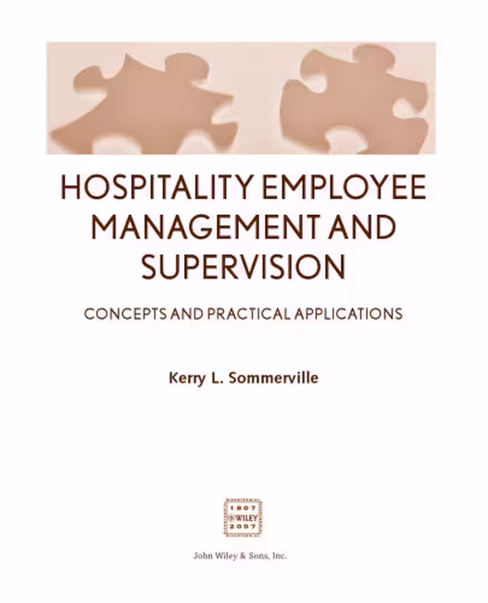 خرید و دانلود نسخه کامل کتاب Hospitality Employee Management and Supervision: Concepts and Practical Applications
