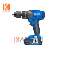 پيچگوشتی شارژی 20 ولت براشلس چکشی 2 باتری 7725 نوا